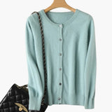 Women’s Classic Knit Cardigan with Button Fastening and Ribbed Cuffs