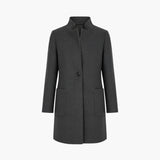 Women’s Coat with Stand Collar and Pockets