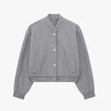 Women's Cropped Bomber Jacket with Relaxed Fit and Cozy Warmth