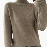 Women’s Cropped Turtleneck Sweater with Ribbed Trim