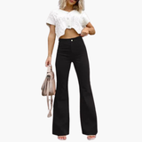 Women’s Flare Pants with High Waist and Pockets