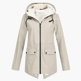 Women’s Hooded Jacket with Zipper Closure