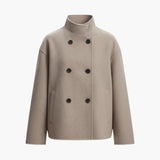 Women’s Jacket with Stand Collar and Buttons