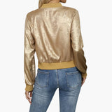 Women’s Layering Bomber Jacket with Fitted Design