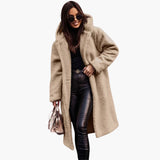 Women’s Long Hooded Coat – Button Front with Side Pockets