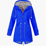 Women’s Long Hooded Coat with Adjustable Drawstring Waist