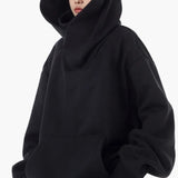 Women’s Oversized Hoodie with High Neck and Front Pocket