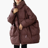 Women’s Padded Jacket with Hood and Front Pockets