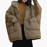 Women’s Padded Jacket with Hood and Front Pockets