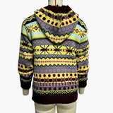 Women’s Patterned Knit Sweater with Hood
