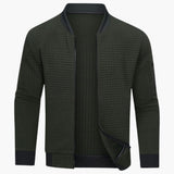 Women’s Plain Woven Bomber Jacket with Long Sleeves
