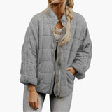 Women’s Quilted Zip-Up Jacket with Side Pockets