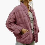 Women’s Quilted Zip-Up Jacket with Side Pockets