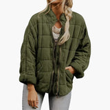 Women’s Quilted Zip-Up Jacket with Side Pockets