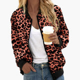 Women’s Relaxed Fit Leopard Bomber Jacket