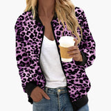 Women’s Relaxed Fit Leopard Bomber Jacket