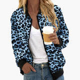 Women’s Relaxed Fit Leopard Bomber Jacket
