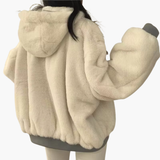 Women’s Reversible Hoodie with Zip Fastening and Dual-Sided Design