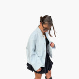 Women's Sequin Bomber Jacket - Sparkling Design