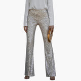Women’s Sequin Trousers with Slim Legs