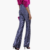 Women’s Sequin Trousers with Slim Legs