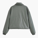 Women’s Simple Bomber Jacket with Relaxed Fit