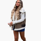 Women’s Sleeveless Vest with Faux Shearling Lining