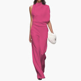 Women’s Sleeveless Wide Leg Jumpsuit One-Piece