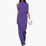 Women’s Sleeveless Wide Leg Jumpsuit One-Piece