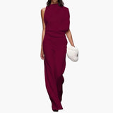 Women’s Sleeveless Wide Leg Jumpsuit One-Piece