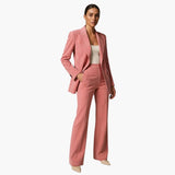 Women's Suit Set with Blazer and Wide Leg Trousers