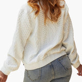 Women's Textured Bomber Jacket - Cotton Blend with Stand-Up Collar