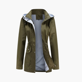 Women’s Trench Coat with Detachable Hood