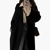 Women’s Trench Coat with Lapel Collar