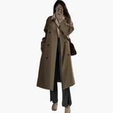 Women’s Trench Coat with Lapel Collar