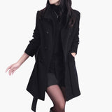 Women’s Trench Coat with Side Pockets