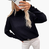 Women’s Turtleneck Sweater with Button Cuffs