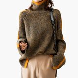 Women’s Turtleneck Sweater with Ribbed Knit