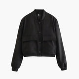 Women's Velvet Bomber Jacket - Lightweight - Stylish