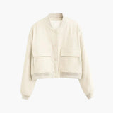 Women's Velvet Bomber Jacket - Lightweight - Stylish