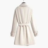 Women’s White Trench Coat with Belt