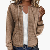 Women’s Zip-Up Hoodie with Drawstring Hood