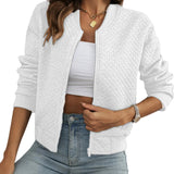 Women’s Zip Closure Casual Bomber Jacket