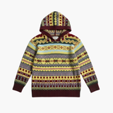 Women’s Patterned Knit Sweater with Hood