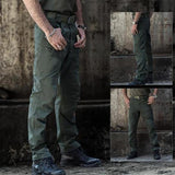Men's Cargo Pants with Zipper and Multiple Pockets