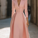 Emily Pleated Blazer Midi Dress
