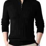 The Wells Cable-knit Quarter Zip Sweater