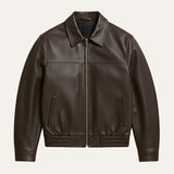 The Chianti Men’s Classic Zip Biker Leather Jacket