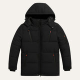 The Brookhaven Men’s Warm Hooded Winter Puffer Coat with Zipper Pockets