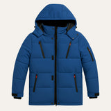 The Brookhaven Men’s Warm Hooded Winter Puffer Coat with Zipper Pockets